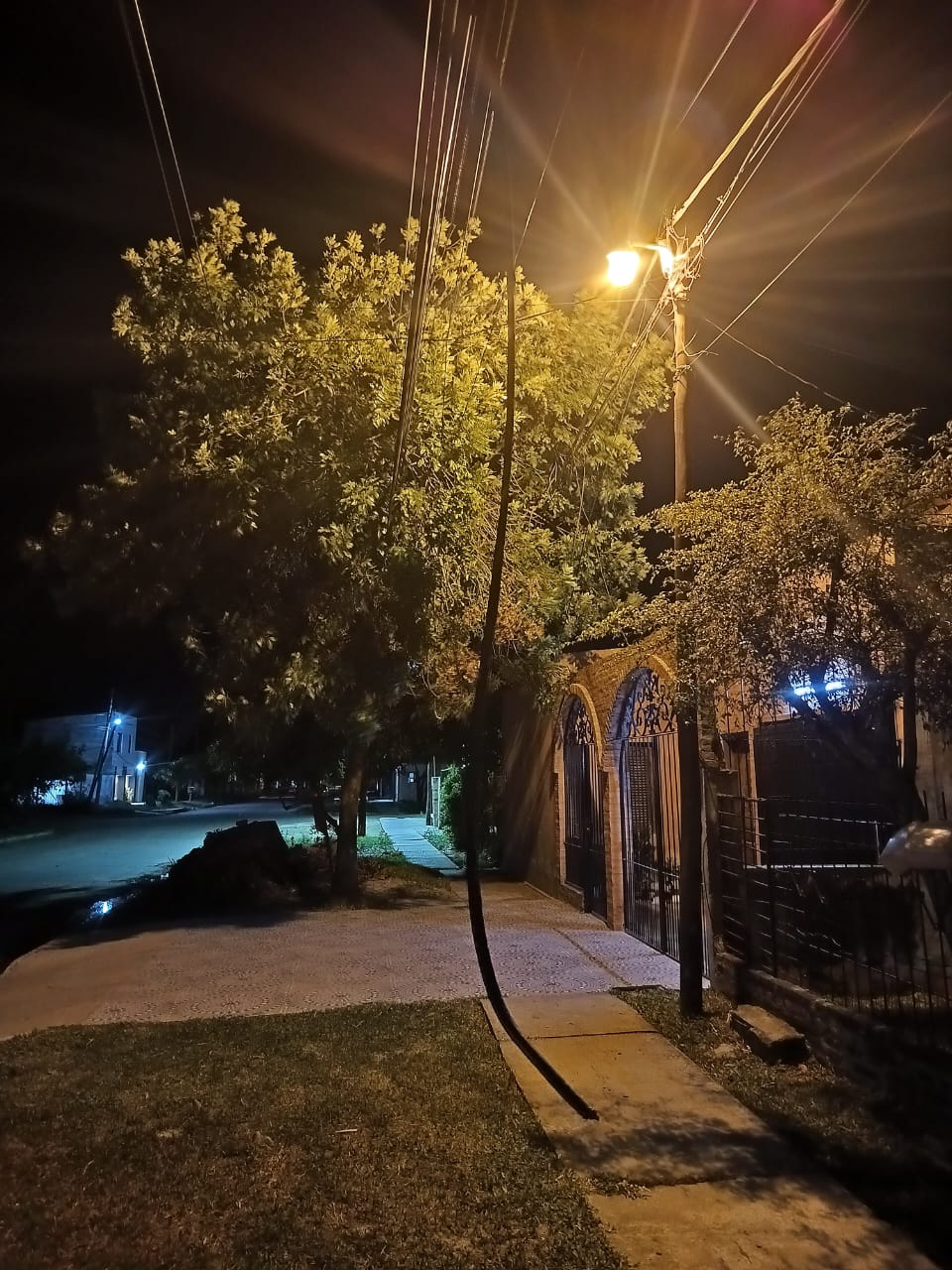 Intentaba robar cables del tendido eléctrico, fue detenido.