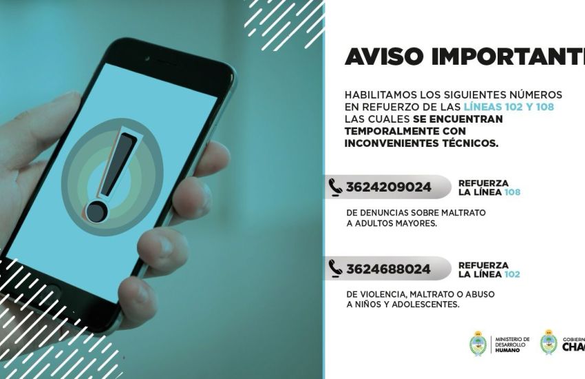 El Gobierno Provincial refuerza la atención de líneas de emergencias de niños y adultos mayores