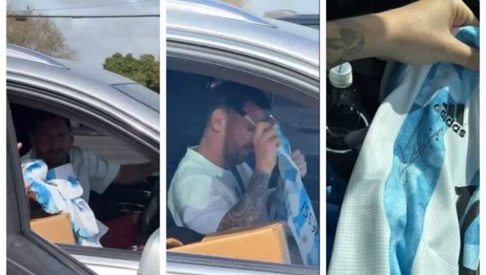El gesto de Lionel Messi con un fanático argentino en la calle