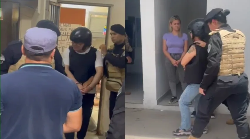 En medio de un gran operativo policial, trasladaron de sede policial Emerenciano Sena y Marcela Acuña