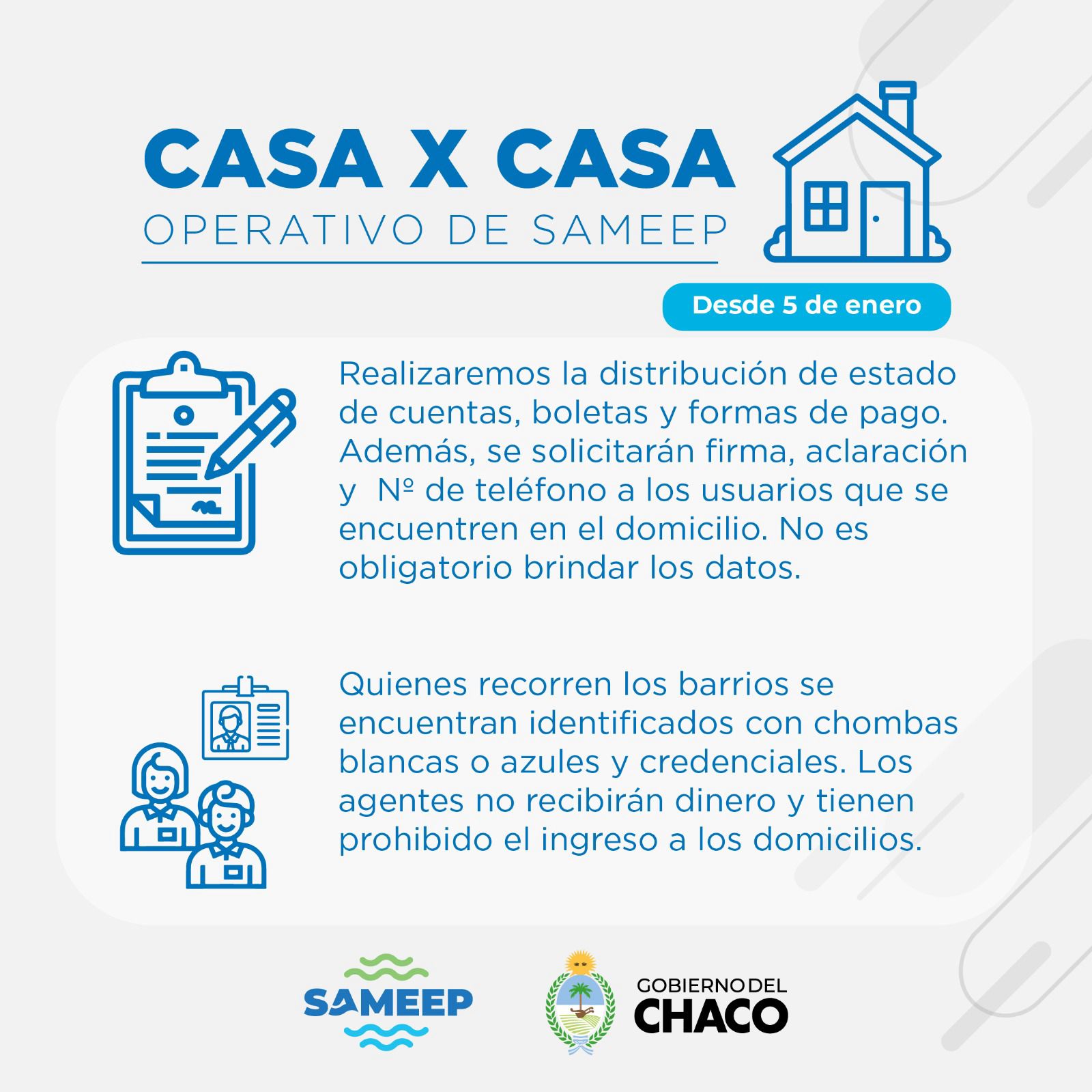 SAMEEP comienza un nuevo operativo del Programa «Casa x Casa» – Digital  Press