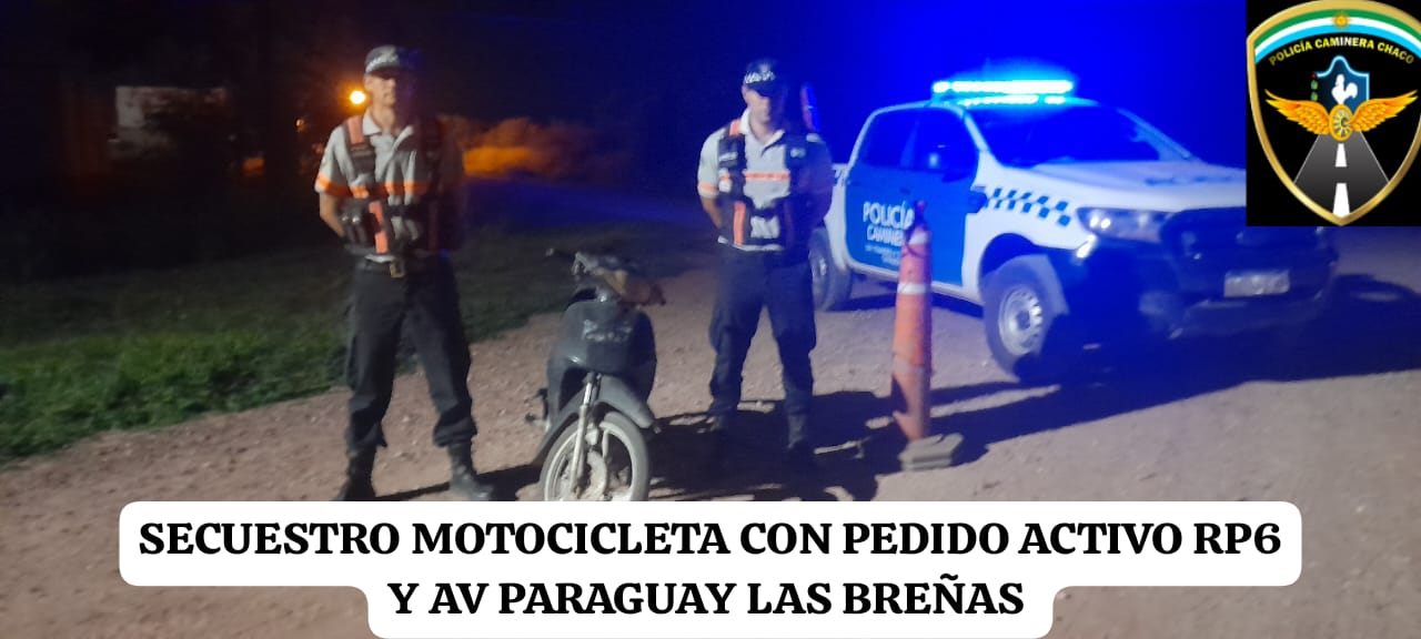 Agentes Viales recuperaron una moto robada e intervinieron una carga forestal