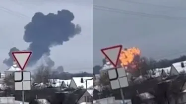 Un avión militar ruso con 65 prisioneros a bordo se estrelló cerca de Ucrania