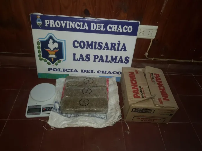 Las Palmas: hallan en una camino vecinal una bolsa arpillera con más de dos kilos de marihuana