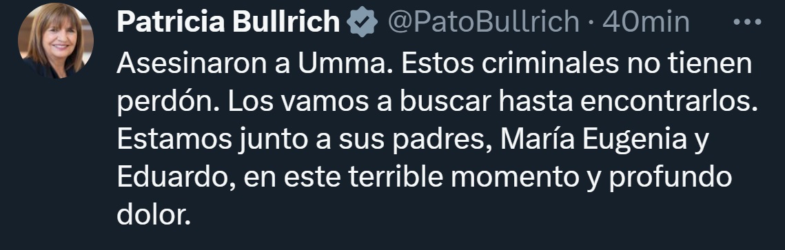 (video) Murió la hija del custodio de Patricia Bullrich baleada durante un robo en Lomas de Zamora