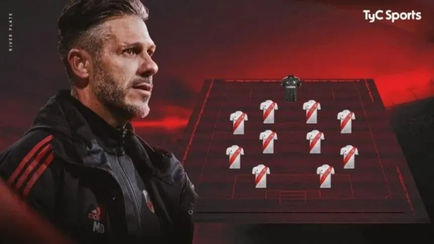 La formación de River vs. Banfield, por la Copa de la Liga
