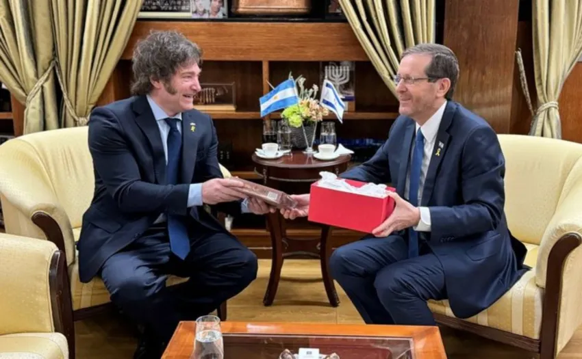 Milei se reunió con presidente del Estado de Israel, Isaac Herzog, para reforzar lazos entre ambos países
