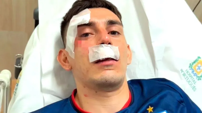 El ex futbolista de Colón, Gonzalo Escobar, fue brutalmente agredido por los barras del Sport Recife