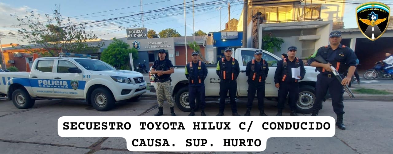 Agentes Viales recuperan una camioneta robada, de una conocida firma comercial de Charata