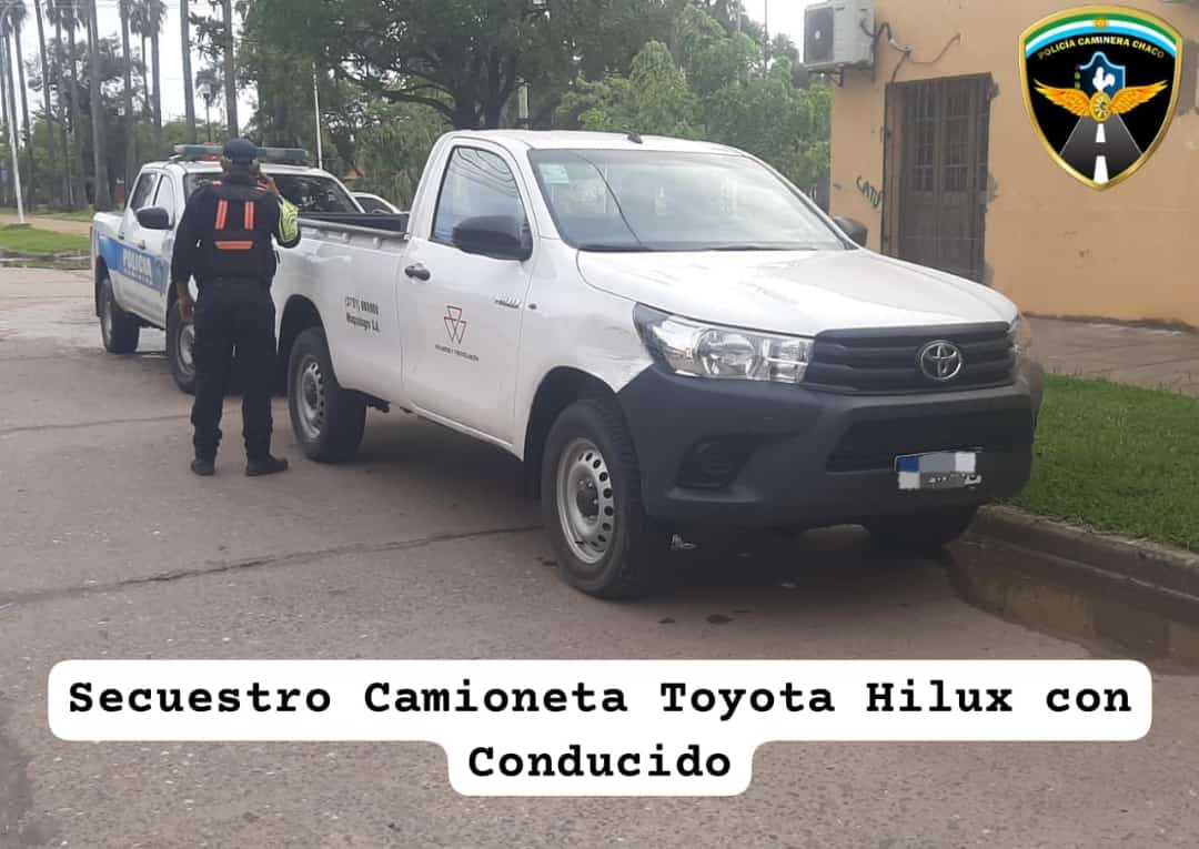 Agentes Viales recuperan una camioneta robada, de una conocida firma comercial de Charata