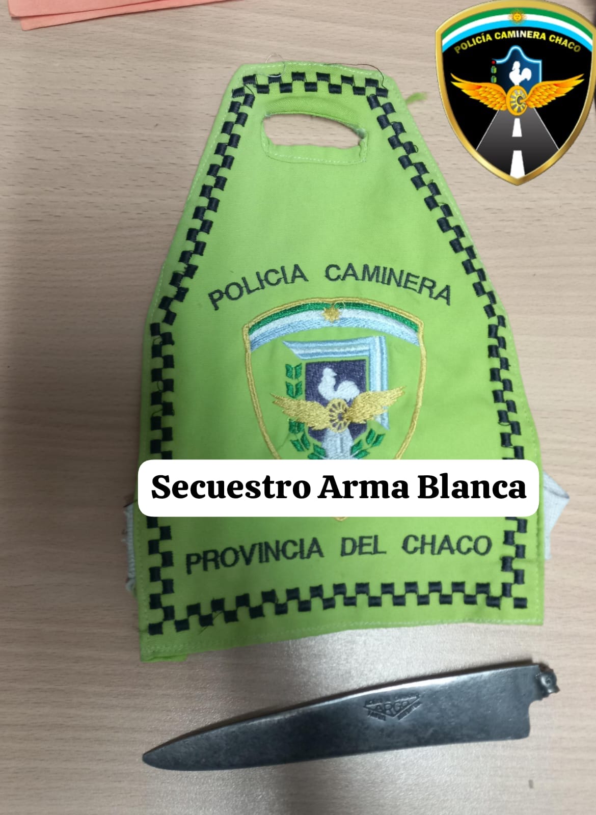 Policía Caminera secuestro una motocicleta robada y arma blanca