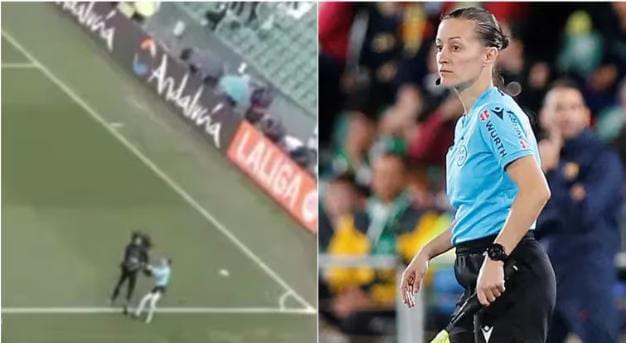 Una jueza de línea sufrió un tremendo golpe con una cámara en pleno partido y la sacaron en silla de ruedas