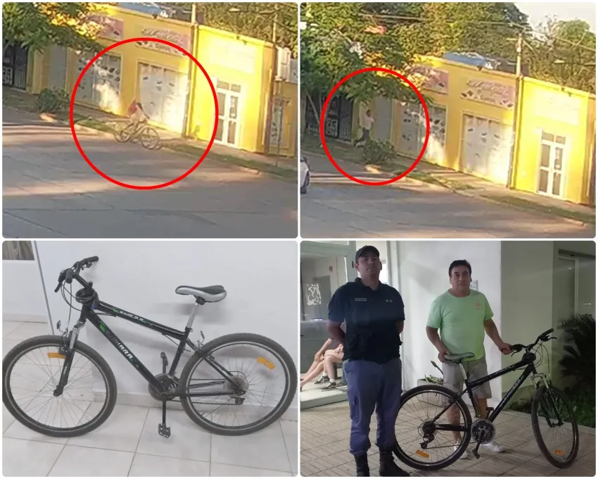 El Centro de Monitoreo Municipal de Sáenz Peña logró recuperar una bicicleta y restituirla