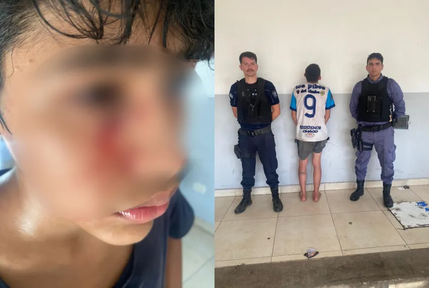 Menor fue agredido a golpe de puños por un delincuente y familiares quisieron impedir que la Policía lo arreste