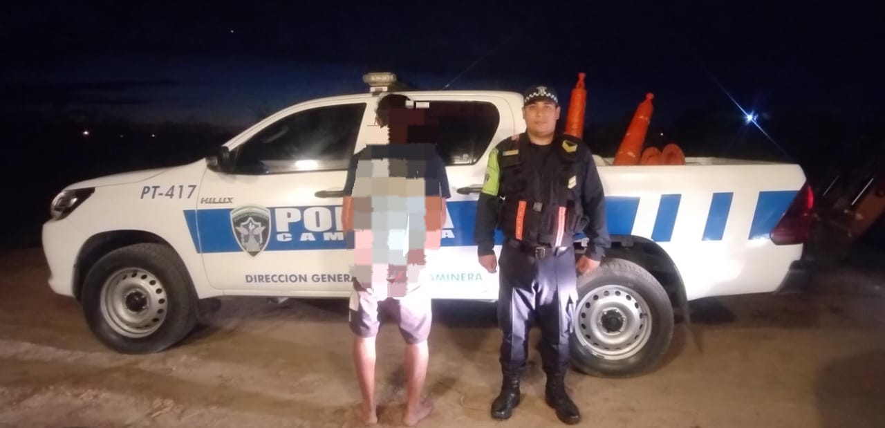 Policía Caminera logró apresar a un hombre que intentó robar una vivienda familiar