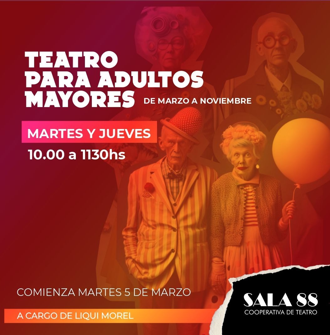 Sala 88 vuelve a incorporar taller de teatro para adultos mayores