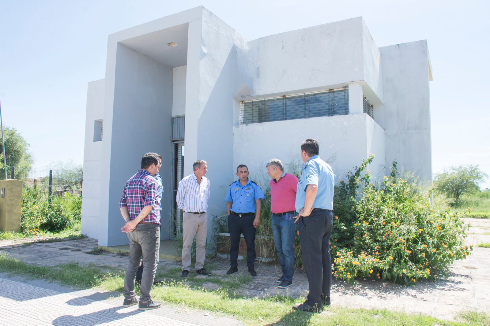 Charata: el Ministro de Seguridad estuvo en el edificio del futuro Centro de Video Vigilancia