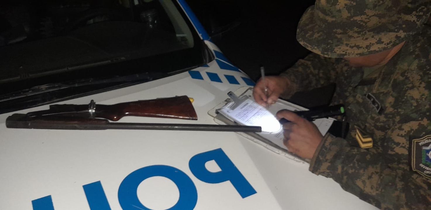 En un control rural secuestran un arma de fuego