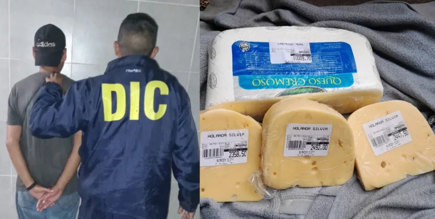 Resistencia: detuvieron a un hombre por robarse varias piezas de queso de un minimercado