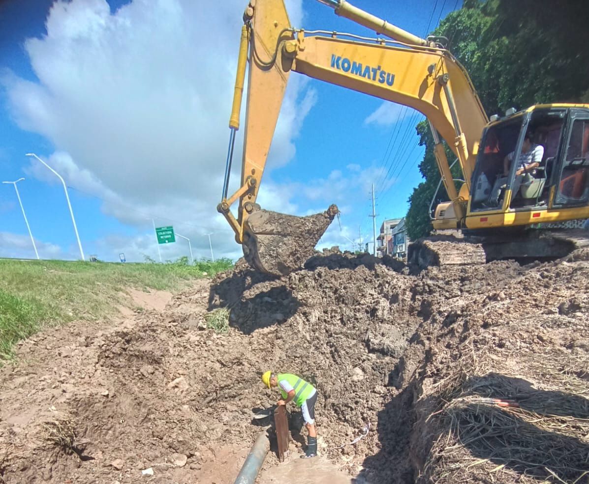Resistencia: SAMEEP reparó las cañerías de la Ruta Nacional 11 y el Río Negro