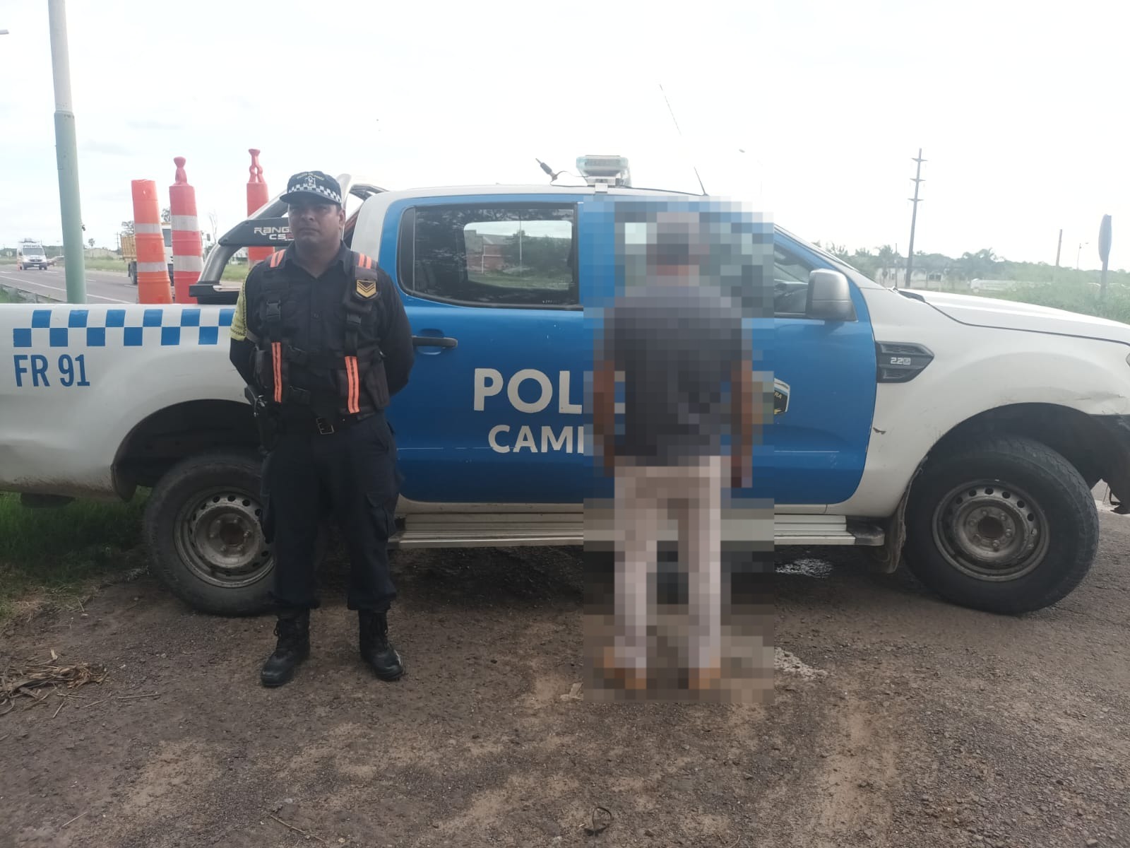 Policía Caminera: en control vial, capturaron a dos hombres buscados por la justicia