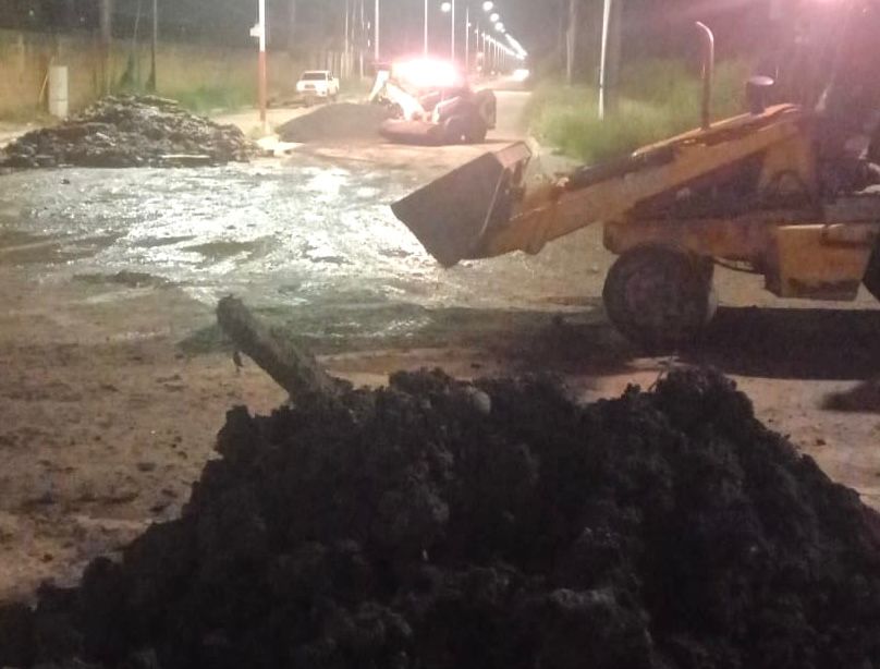 Respuesta inmediata: Sameep reparó cañería a la altura de ruta 11 y acceso Malvinas Argentinas