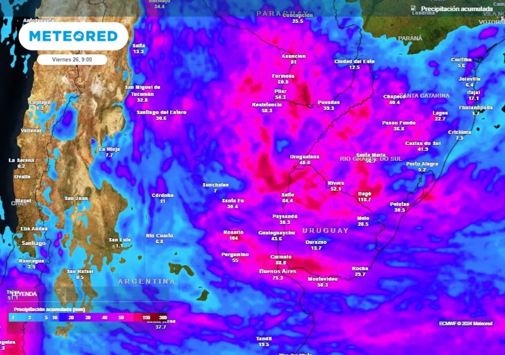 El tiempo en Argentina la próxima semana: lluvias y fuertes tormentas, luego frío polar y grandes nevadas
