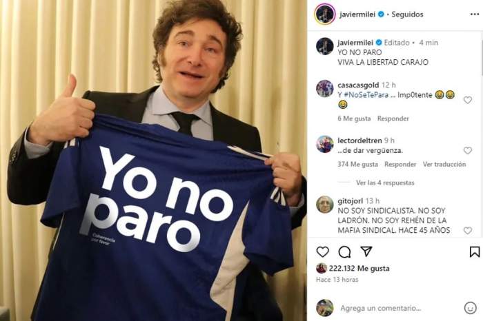 «Yo no paro»: la primera expresión de Javier Milei en el inicio de la huelga de la CGT