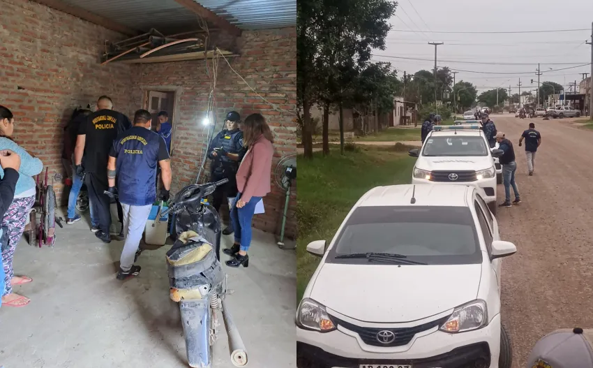 Operativo policial en San Martin: los efectivos allanaron una casa que funcionaba como aguantadero