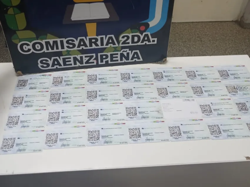 Nuevo golpe a la falsificación: secuestraron 28 carnets de conducir apócrifos en Sáenz Peña