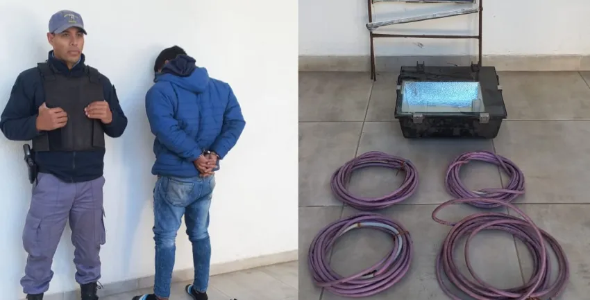 Detuvieron en Vilelas a un roba cables y descubrieron que ya tenía cuatro pedidos de captura