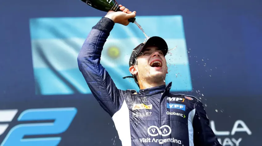 Histórico: tras una maniobra impresionante, Franco Colapinto ganó en la F2 en Imola