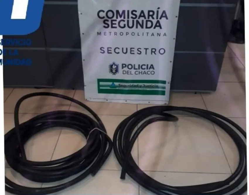 Detuvieron a un joven de 24 años por robar cables eléctricos en Resistencia