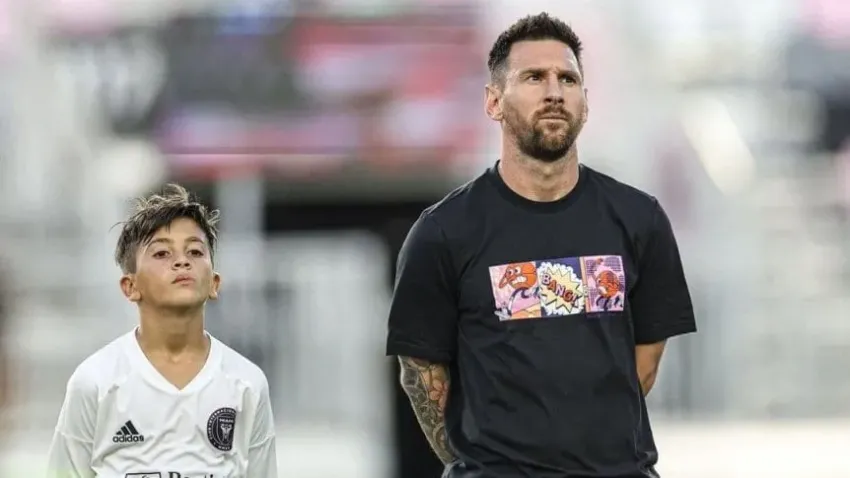 Messi salió a la cancha con su hijo Thiago en el clásico de inferiores entre Inter Miami y Orlando