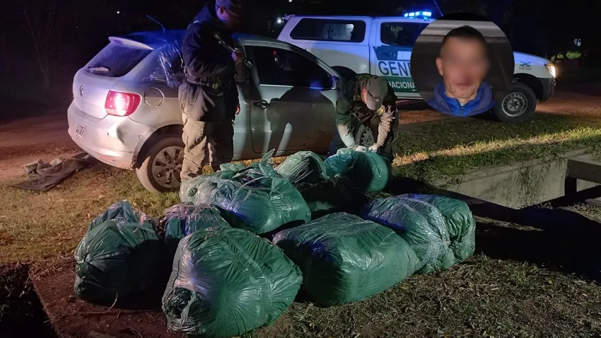 Narco gendarme atrapado con 137 kilos de marihuana: es de Resistencia y hace tiempo lo investigaban