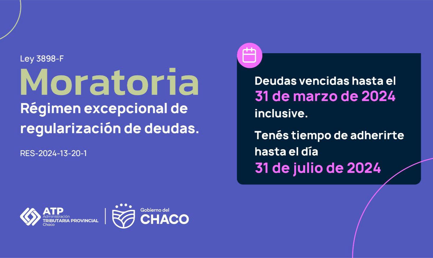 ATP: Esta semana entró en vigencia la Moratoria 2024