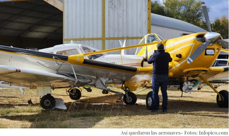 General Pico: Una aeronave colisionó con otra que estaba parqueada