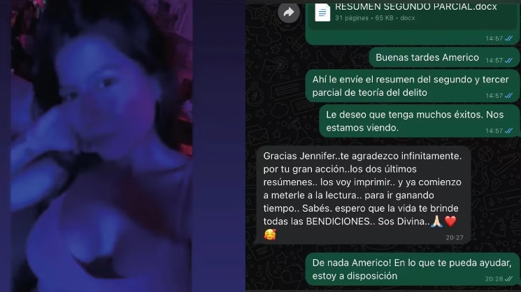 El mensaje viral que recibió una chica de parte de un compañero de 70 años de la facultad
