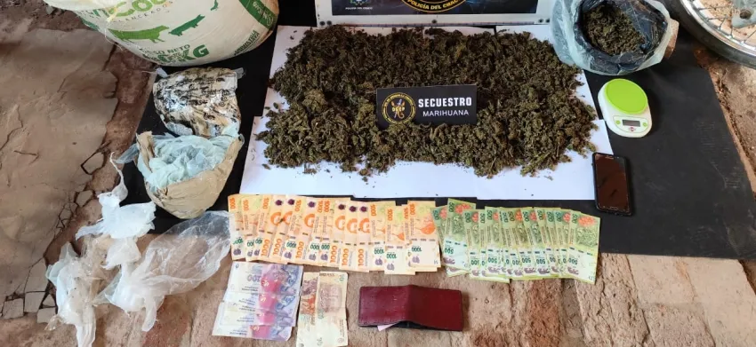 Allanamiento en Castelli: lo investigaban por venta de drogas y secuestraron 11 kg de marihuana de su casa