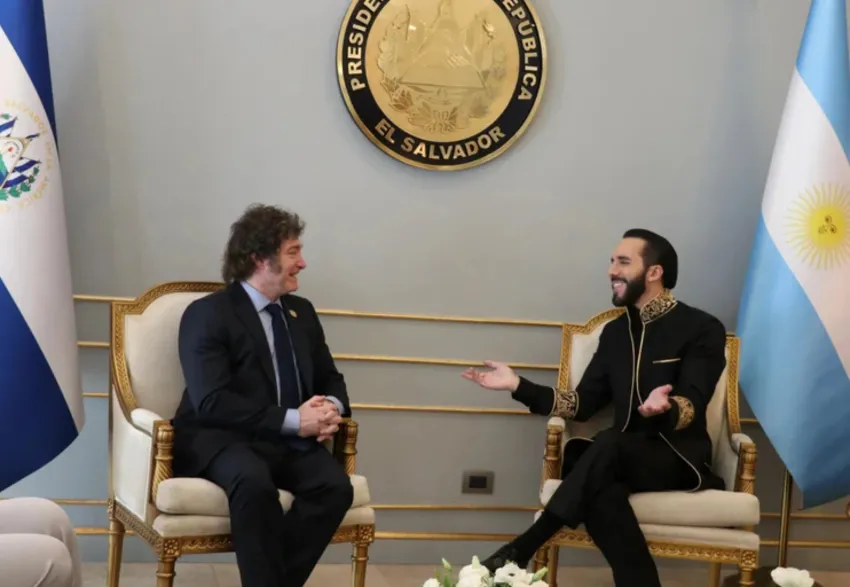Javier Milei y Nayib Bukele se reunieron tras la asunción del mandatario en El Salvador