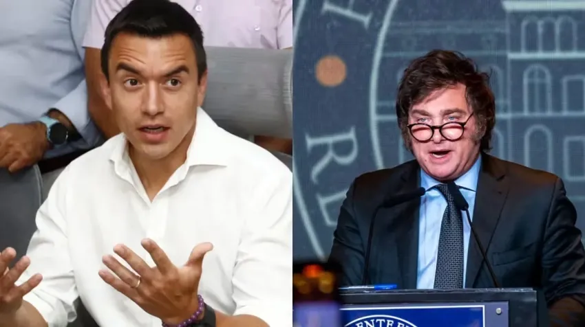 El presidente de Ecuador tildó a Javier Milei de egocéntrico y aseguró: «No logró nada desde que asumió»