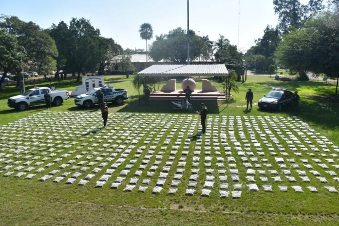 La detención de una mujer derivó con el hallazgo de más de 796 kilos de cogollos de marihuana