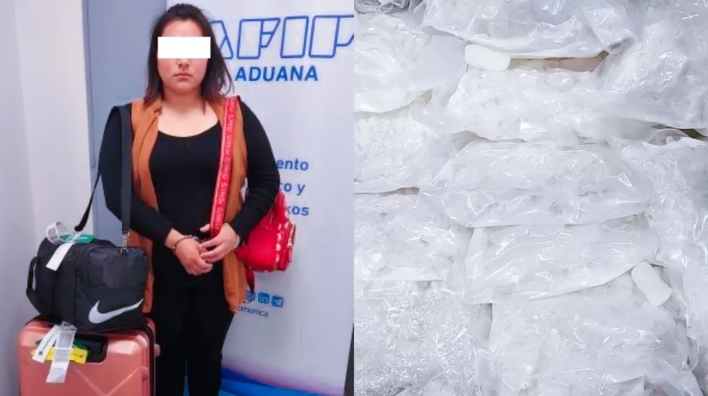 Una mexicana fue detenida en Ezeiza: intentaba ingresar al país con más de 14 kilos de éxtasis en la valija