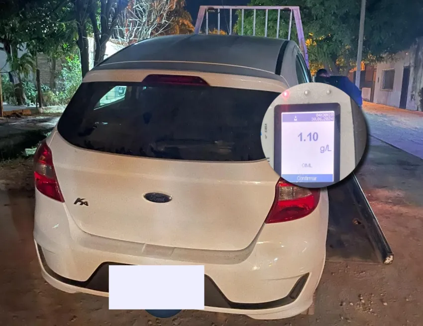 Conductora se fugó de un control al dar 1,10 en el test de alcoholemia: fue demorada a pocas cuadras