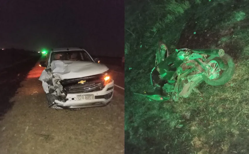 Un padre y su hijo murieron en un trágico choque entre su moto y una camioneta en Ruta 95