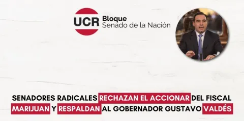 Senadores de la UCR respaldaron a Valdés y rechazan denuncia del fiscal Marijuan