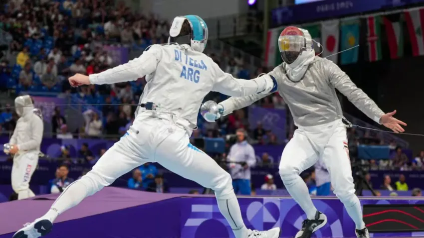 El esgrimista Pascual Di Tella se despidió de los Juegos Olímpicos de París 2024