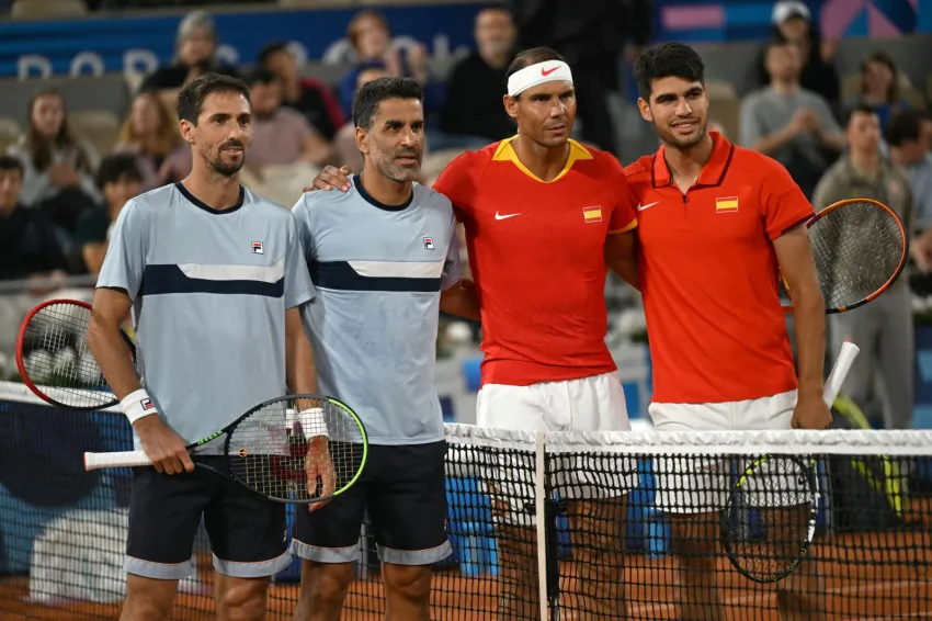 No hubo épica: González y Molteni cayeron ante Nadal-Alcaraz y se despidieron de París 2024