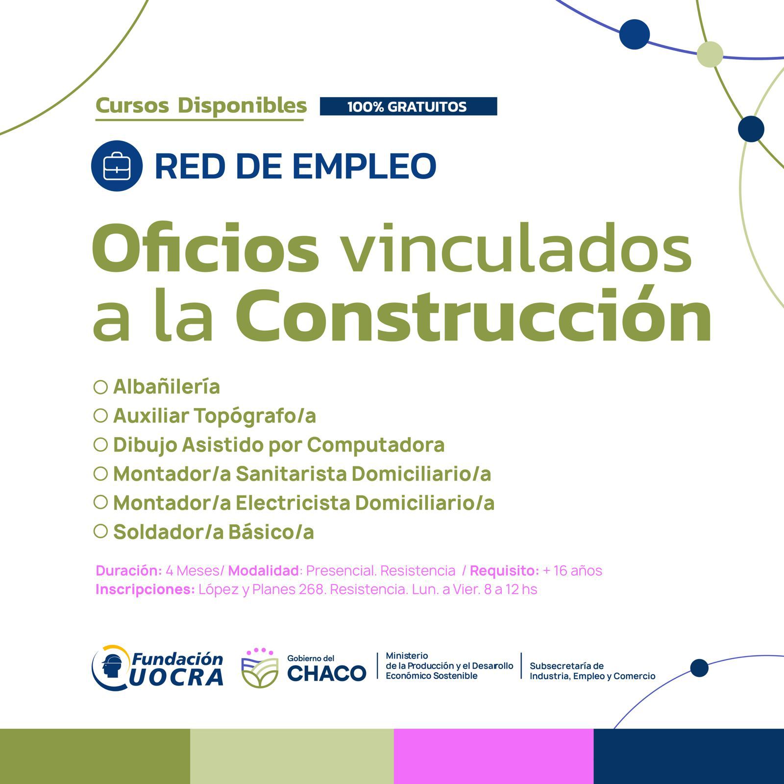 Se encuentra abierta la inscripción a cursos gratuitos de oficios vinculados a la construcción