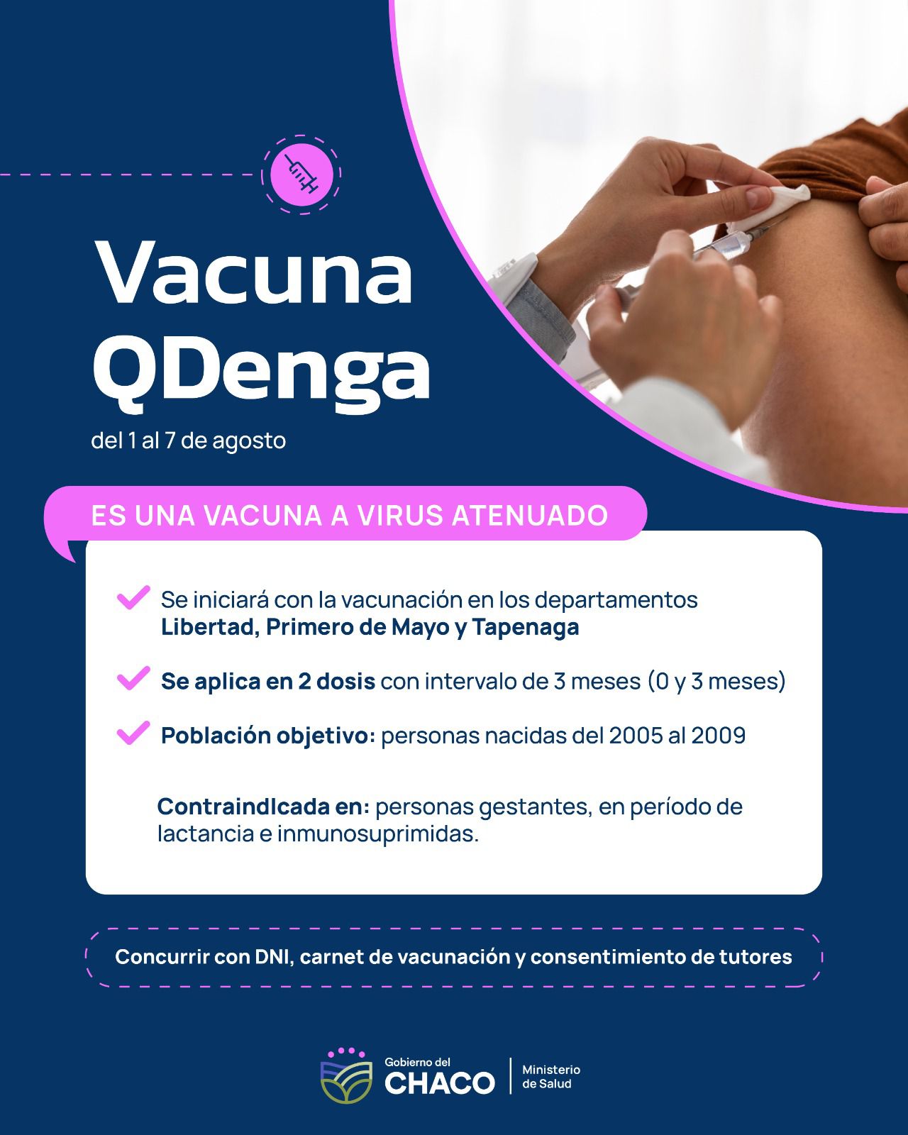 Comienza la vacunación contra el dengue en la provincia